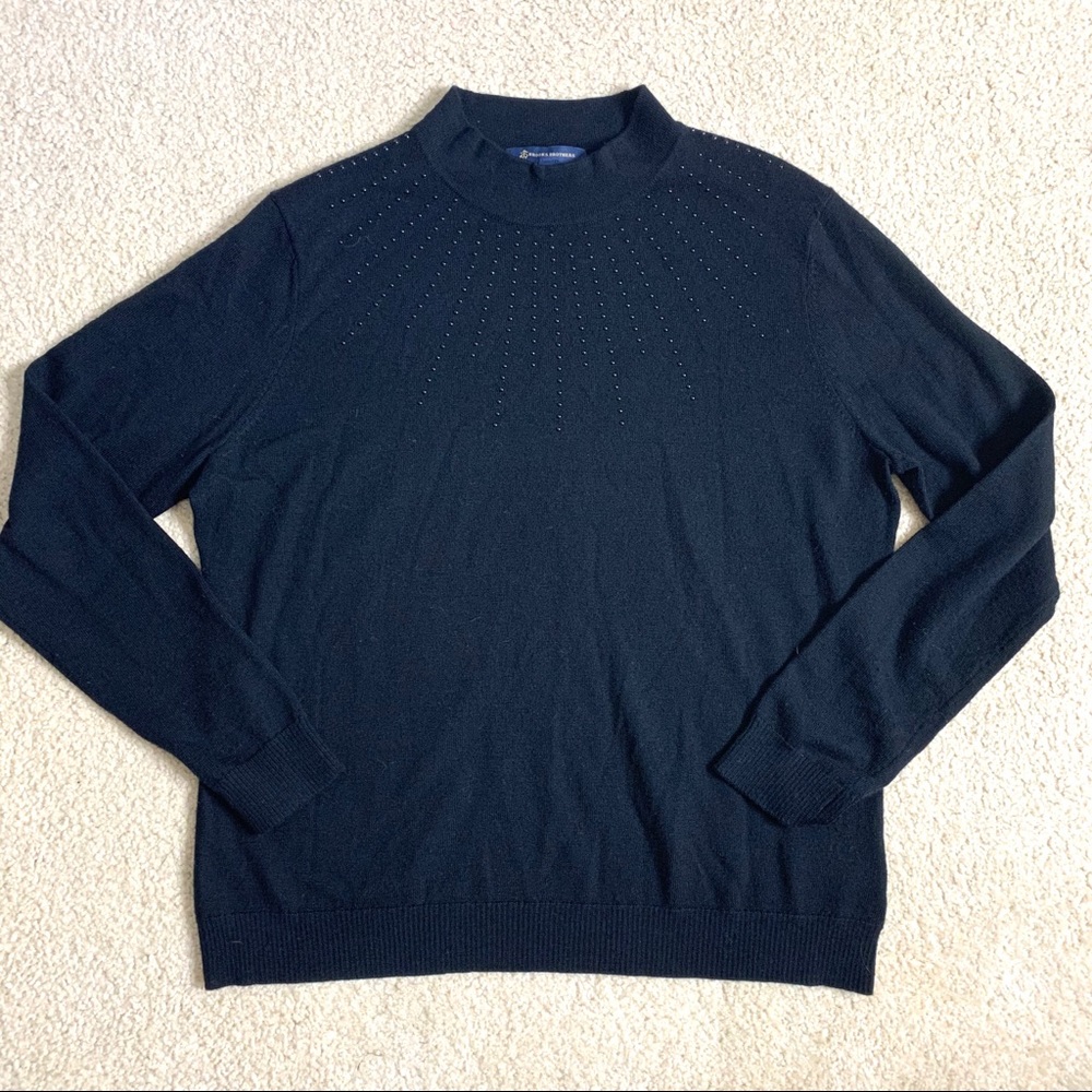 Brooks Brothers Merino Wool Stud Sweater